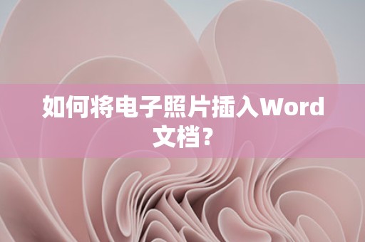 电子照片插入Word文档的方法