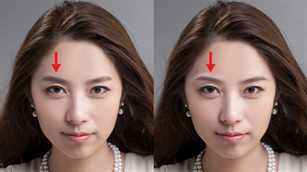 模特眉毛过粗，如何PS修饰更自然？
